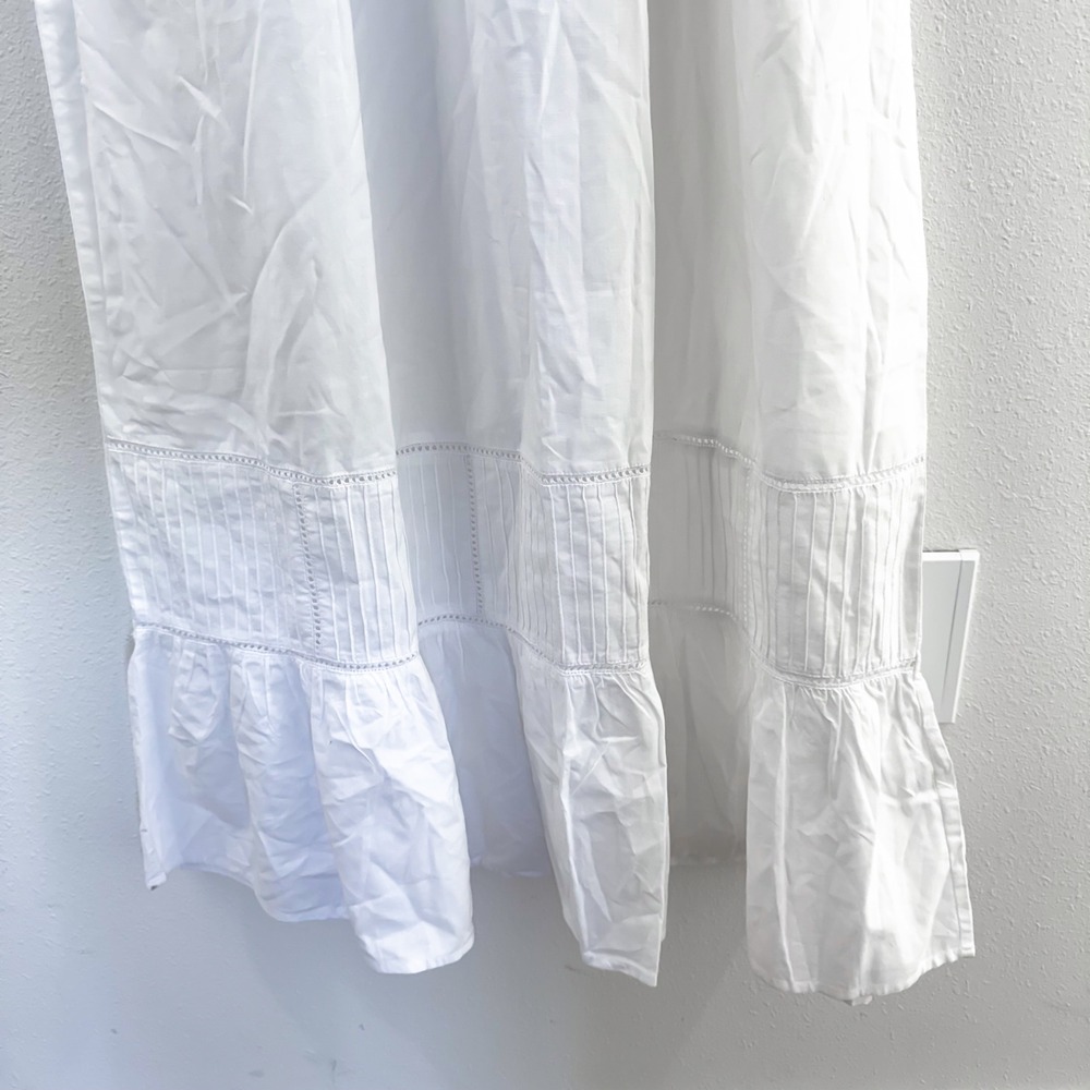 Vintage Cottagecore Victorian 100% Cotton White Lace Nightgown Renaissance M - Picture 5 of 7